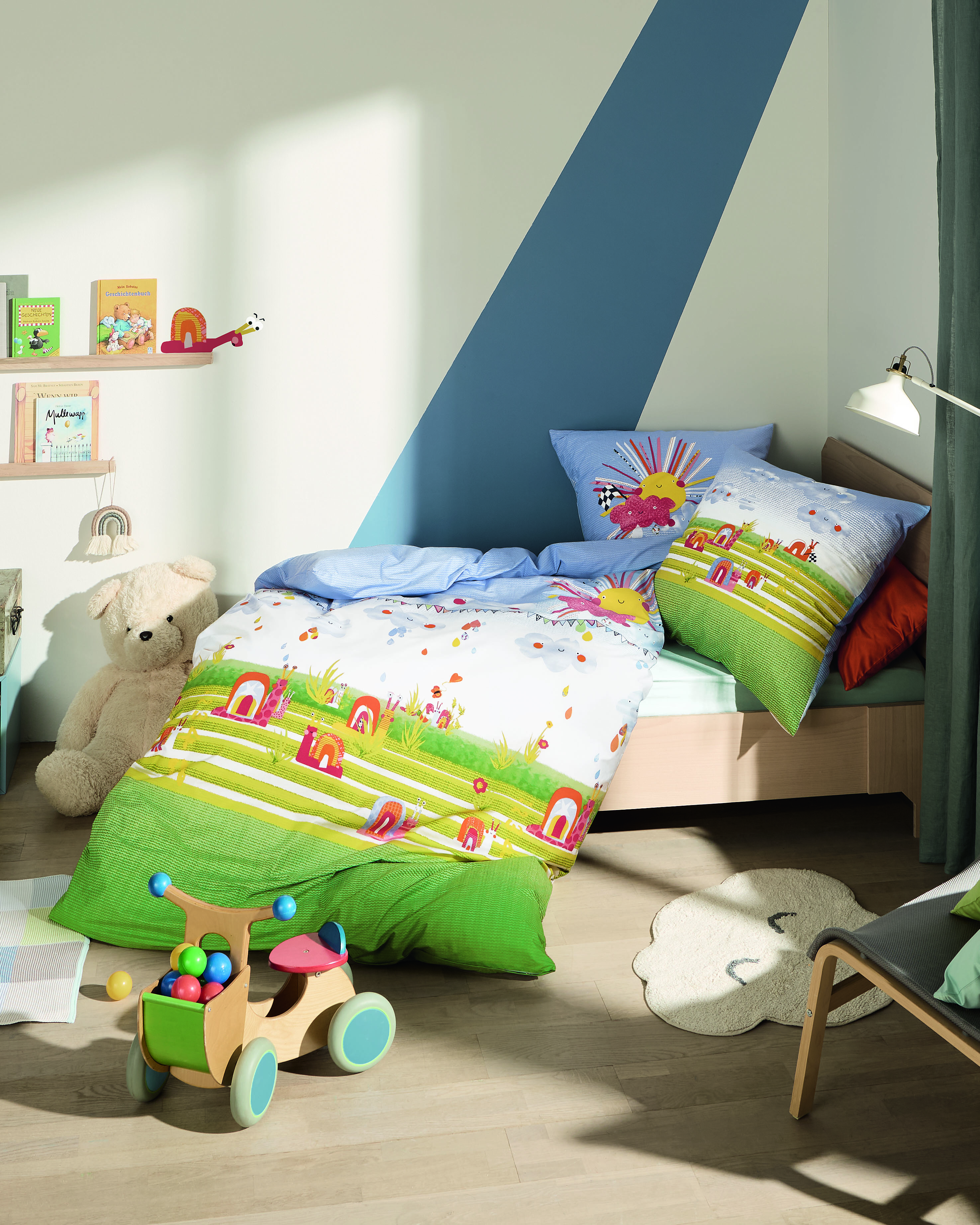 Kinder Biber Bettwäsche von kaeppel mit Schnecken in Bunt